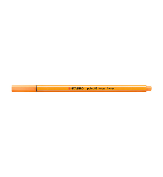 Micropunta/Felpa, Point 88, Punta Fina  0.4 mm, Naranja Neón, Unidad